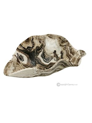 CENTRO DE MESA en ónix chocolate, auténtica piedra natural, elemento refinado de lujo.