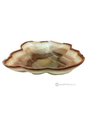 CENTRO DE MESA en ónix chocolate, auténtica piedra natural, una pieza de lujo elaborada artesanalmente.