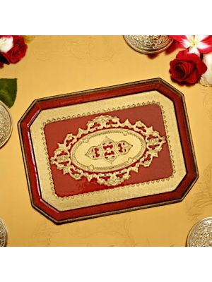 Bandeja de madera hecha a mano, adornada con pan de oro de 24 quilates, símbolo del arte florentino.