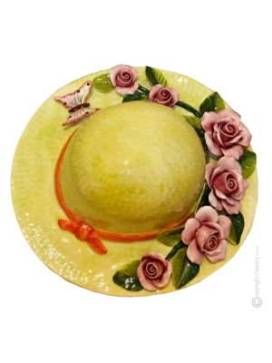 SOMBRERO Decoración artística colgante de cerámica.