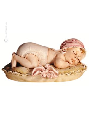 DULCES SUEÑOS Figura de porcelana Capodimonte hecha a mano Made in Italy