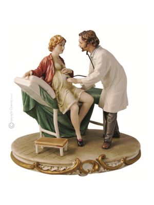 GINECÓLOGO Estatuilla de figura de porcelana Capodimonte hecha a mano Made in Italy