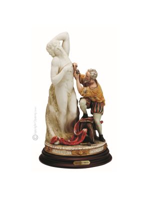 MICHELANGELO Figura de porcelana Capodimonte hecha a mano Made in Italy