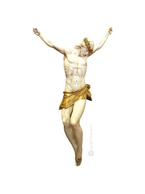 EL CRISTO Crucificado Figura de porcelana Capodimonte hecha a mano Made in Italy