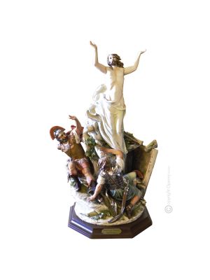 LA RESURRECCIÓN Estatua Capodimonte figura de porcelana hecha a mano en Italia
