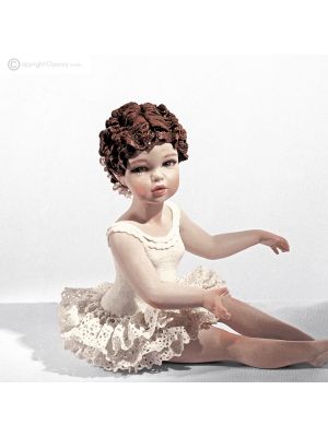 CAROLYN - Capodimonte, figura de bailarina, arte en porcelana fina.