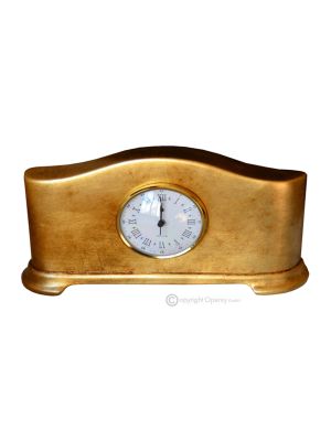 RELOJ DE MESA Cerámica artística de estilo barroco con pan de oro de 24k Made in Italy