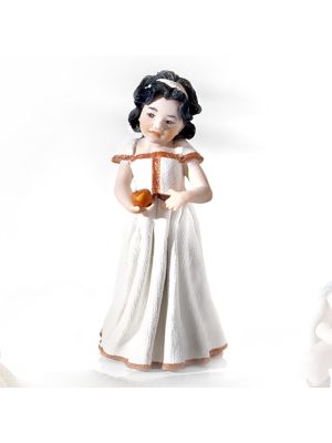 BLANCO NIEVES Porcelana Capodimonte, figura romántica inspirada en el mundo de los cuentos de hadas.