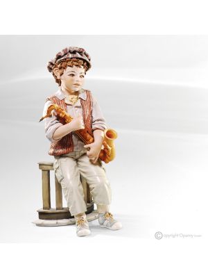 EL GRAN JAZZ 1 - Colecciona músicos con saxofón, muñecos de porcelana de Capodimonte.