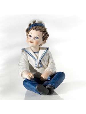 JACK Capodimonte, estatuilla de arte, porcelana infantil de rara belleza y elegancia.