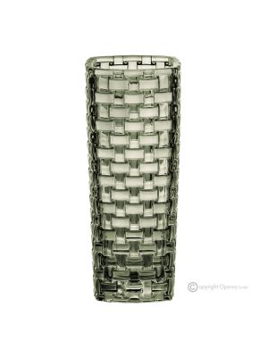 MANHATTAN Auténtico jarrón decorativo moderno pintado a mano en cristal de calidad superior.