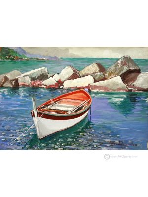 MARINA Pintura acrílica moderna sobre lienzo Made in Italy 