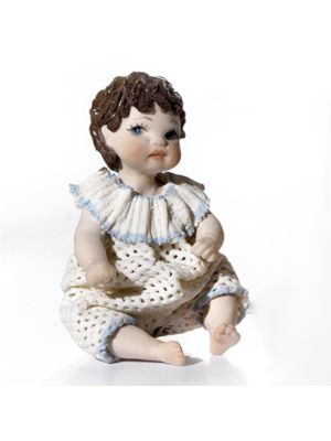 Muñeca MICRO Capodimonte, bellas artes de bautismo de bebé.