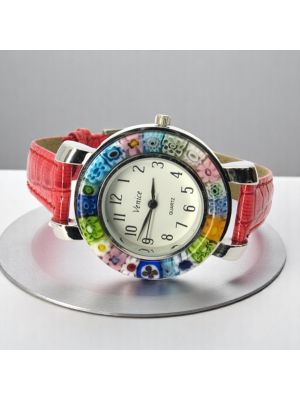 RELOJ DE PULSERA ESPACIO con auténtico cristal de Murano hecho a mano Murrine Made in Italy