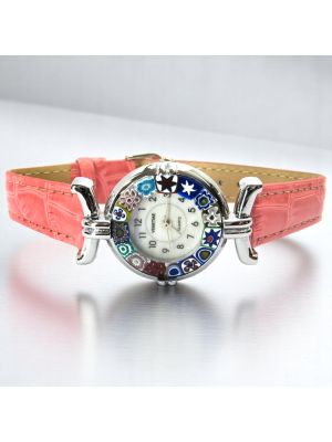 RELOJ DE PULSERA PARA SEÑORA con auténtico cristal de Murano hecho a mano Murrine Made in Italy