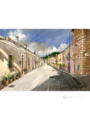 VISTAZO DE IRPINO Pintura acrílica moderna sobre lienzo Made in Italy