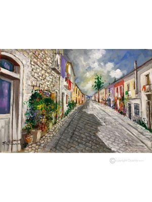 VISTAZO DE IRPINO Pintura acrílica moderna sobre lienzo Made in Italy