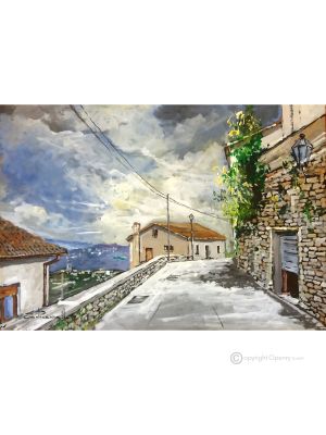 VISTAZO DE IRPINO Pintura acrílica moderna sobre lienzo Made in Italy