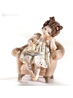 Muñeca de colección de porcelana TITTY Capodimonte, romanticismo italiano.