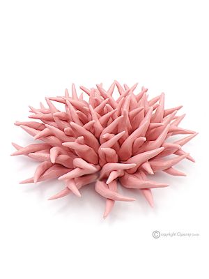 PINK RICCIO – Centro de mesa decoración, fina cerámica de Capodimonte, hecho a mano
