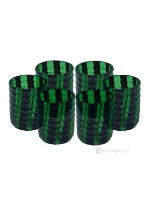 LICOR MURRINE Juego de 6 vasos de chupito en cristal de Murano Made in Italy