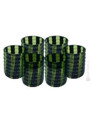 LICOR MURRINE Juego de 6 vasos de chupito en cristal de Murano Made in Italy