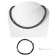 SILENCIO – Conjunto de collar y pulsera en ágata negra y hematita natural opaca, auténtica artesanía italiana.