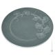 Centro de mesa GIMGKO Plato artístico piamontés de cerámica realizado y decorado a mano auténtica Made in Italy gris