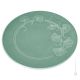 Plato central GIMGKO artístico de cerámica piamontesa hecho y decorado a mano auténtica Made in Italy verde