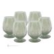 Set de 6 auténticos vasos de whisky pintados a mano y fabricados en cristal de calidad superior. - Verde