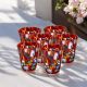 Juego de 6 copas de licor de cristal soplado con murrine hechas en Murano Venecia