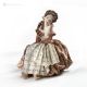 LADY Estatuilla de porcelana Capodimonte, dama romántica, elegancia atemporal.