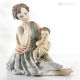 MELANIE - Capodimonte madre con hijo, muñeca de pura porcelana.