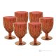 NOBLE Juego de 6 auténticos vasos de agua pintados a mano y fabricados en cristal de calidad superior.