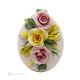 ROSE EGG – Centro de mesa decorativo, fina cerámica de Capodimonte, hecho a mano